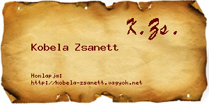 Kobela Zsanett névjegykártya